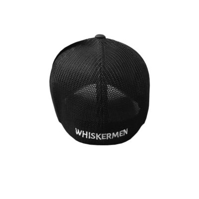 Whiskermen FlexFit Military Mesh Back Hat – Black Logo